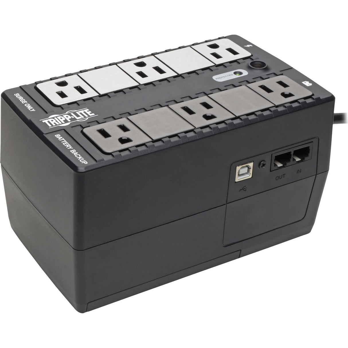 Eaton Tripp Lite Series 350VA 210W Standby UPS - 6 NEMA 5-15R Outlets, 120V, 50/60 Hz, USB, 5-15P Plug, Desktop/Wall Mount — INTERNET350U