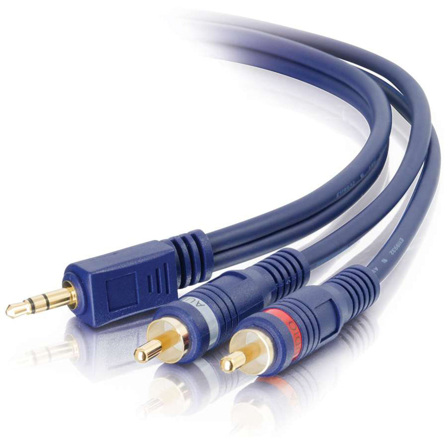 C2G 6ft Velocity One 3.5mm Stereo Male to Two RCA Stereo Male Y-Cable — 40614