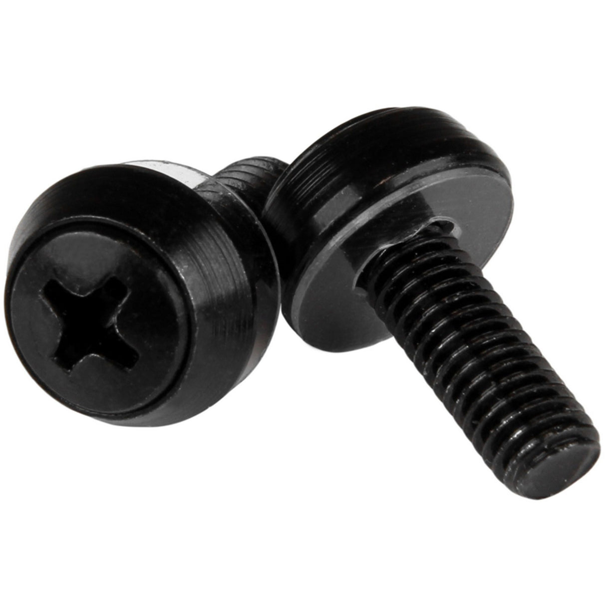 StarTech.com M6 x 12mm - Screws - 50 Pack, Black - M6 Mounting Screws for Server Rack & Cabinet — CABSCREWSM6B