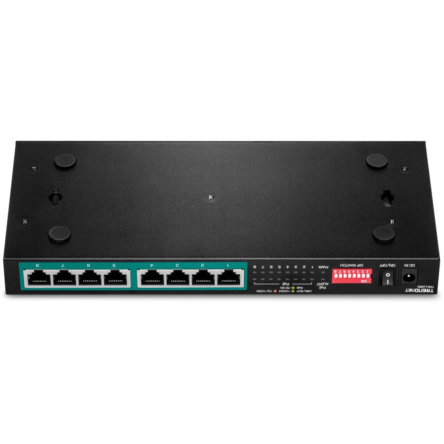 TRENDnet 8-Port Gigabit Long Range Poe+ Switch; TPE-LG80;65W Poe Budget; Ethernet/Network Switch; Long-Range Poe+ Extends Range Up to 200M (656 ft.); 16 Gbps Switching Capacity; Lifetime Protection — TPE-LG80