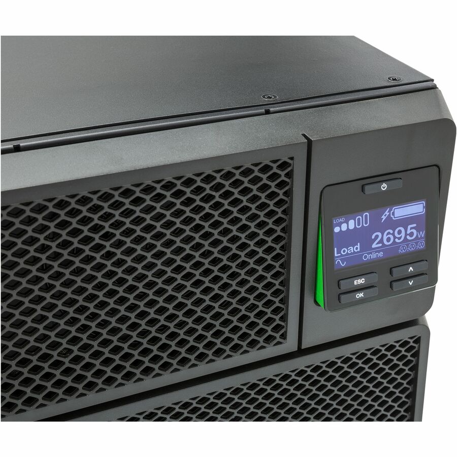 APC Smart-UPS On-Line, 6kVA/6kW, Rackmount 4U, 208V, 6x C13+4x C19 IEC outlets, Network Card+SmartSlot, Extended runtime, W/ rail kit — SRT6KRMXLT-IEC