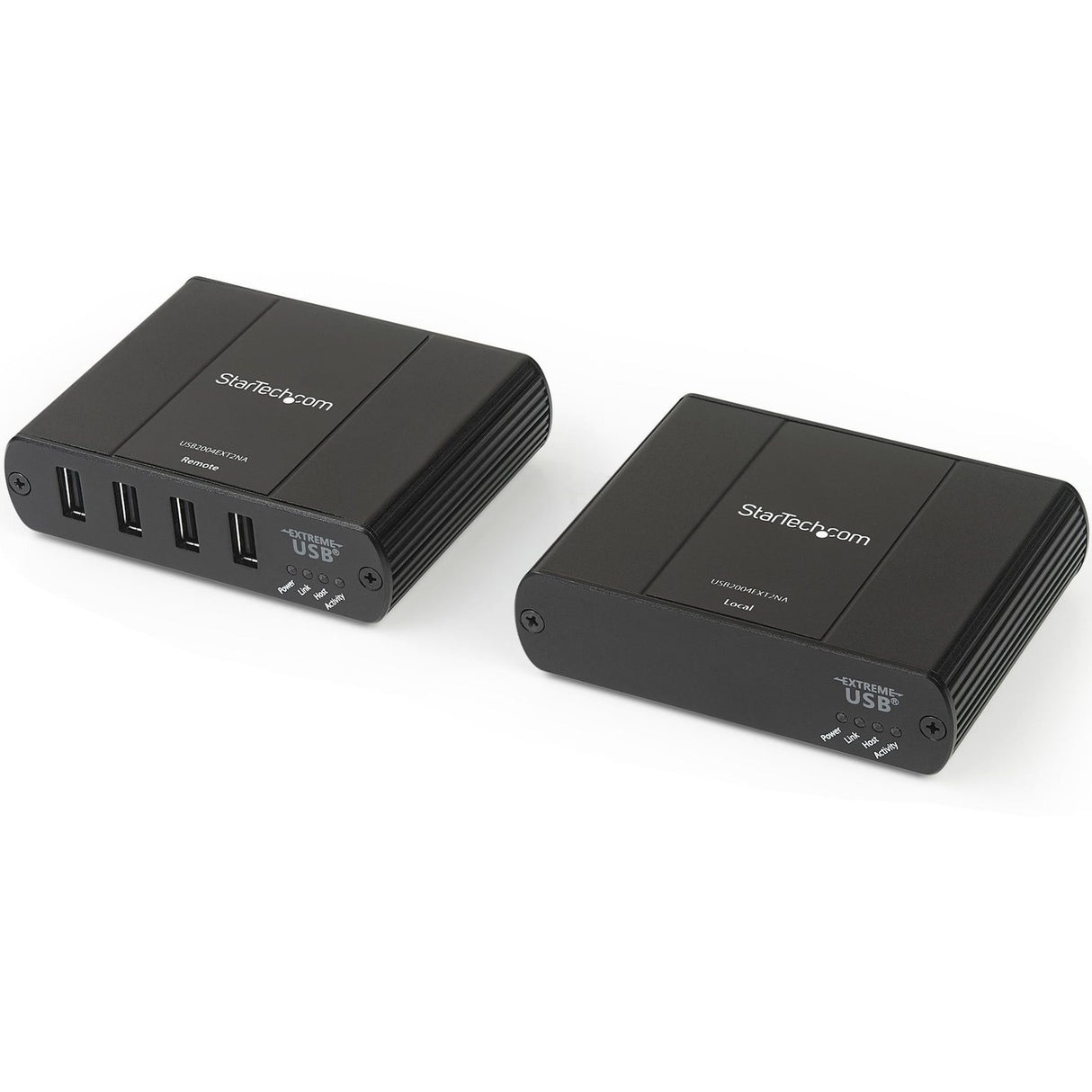 StarTech.com 4 Port USB 2.0 Extender Hub over Cat5e or Cat6 Ethernet Cable - 330ft/100m Metal USB 2.0 Extender Kit - ESD, Powered, 480mbps — USB2004EXT2NA