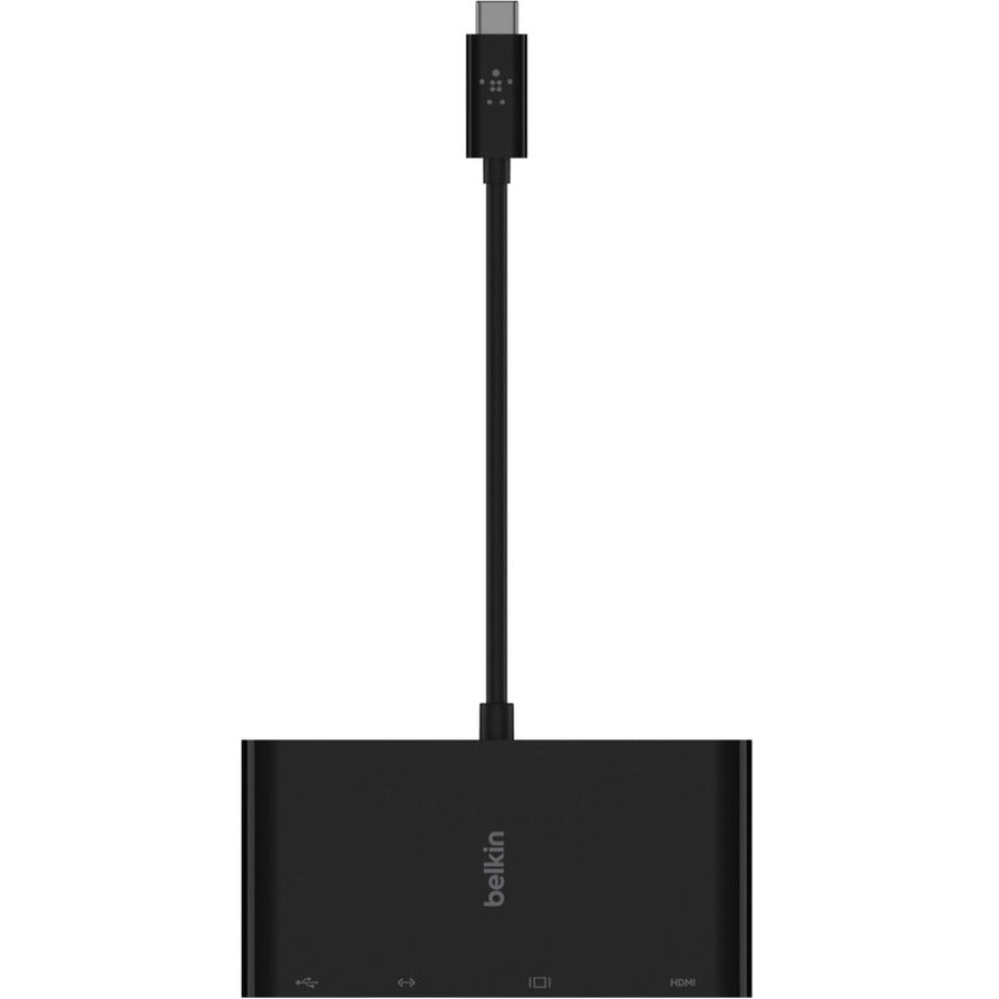 Belkin USB-C Multiport Adapter, USB-C to HDMI - USB A 3.0 - VGA - Ethernet, up 4k Resolution — AVC005BK-BL