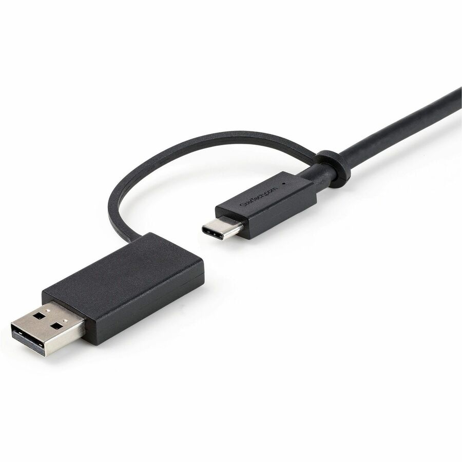 StarTech.com 3ft/1m USB-C Cable with USB-A Adapter Dongle, USB-C to C (10Gbps/PD), USB-A to C (5Gbps), 2-in-1 USB C Cable for Hybrid Dock — USBCCADP