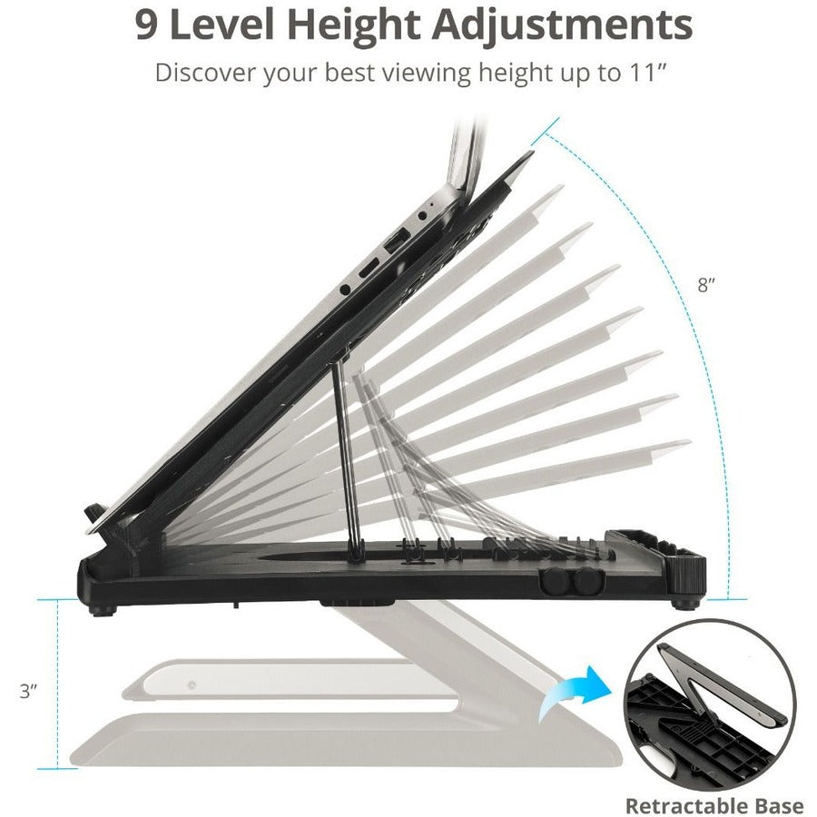 SIIG Adjustable Riser Stand Holder for Laptop up to 17" — CE-MT3911-S1