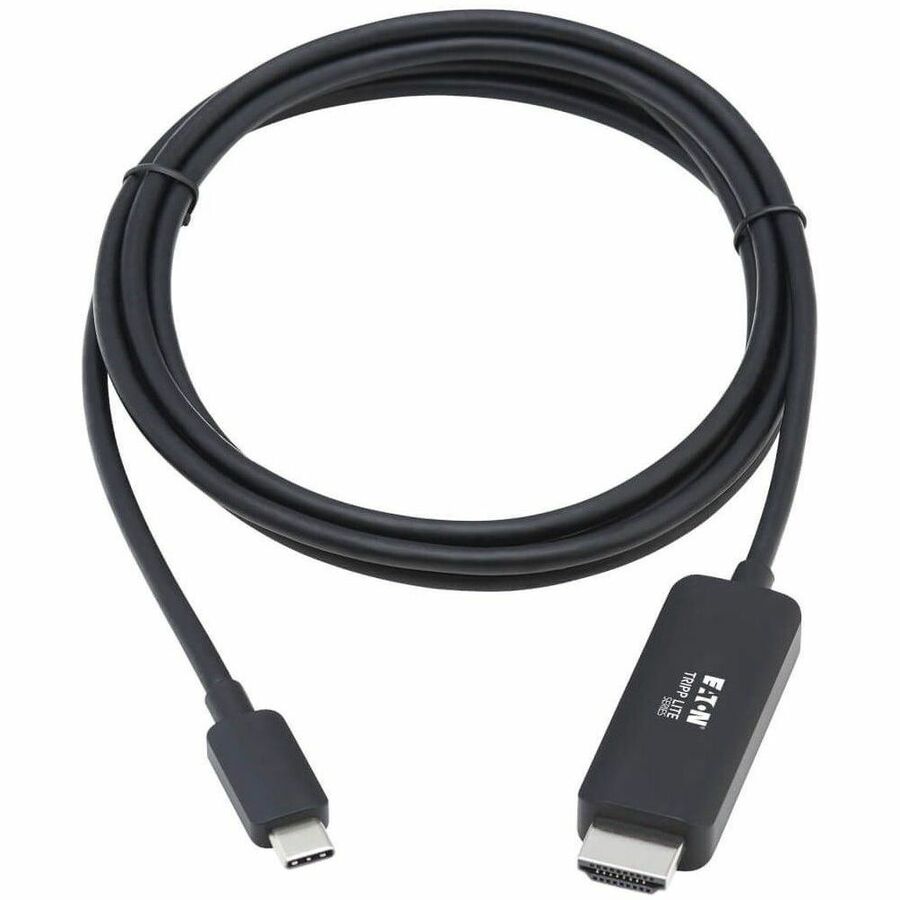Eaton Tripp Lite Series USB-C to HDMI Adapter Cable (M/M), 4K, 4:4:4, Thunderbolt 3 Compatible, Black, 6 ft. (1.8 m) — U444-006-HBE