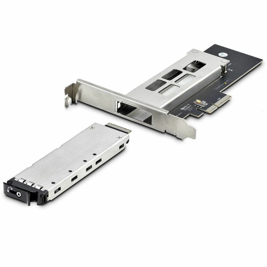 StarTech.com M.2 NVMe SSD to PCIe x4 Removable Mobile Rack for PCI Express Expansion Slot, Tool-less Installation, PCIe Hot-Swap Drive Bay — M2-REMOVABLE-PCIE-N1