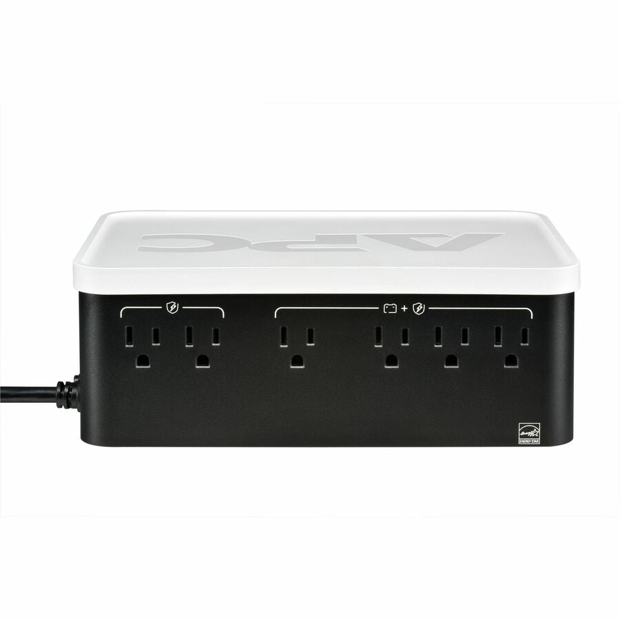 APC Back-UPS, 500VA/300W, Floor/Wall Mount, 120V, 6x NEMA 5-15R outlets, USB Type A + C Ports, Battery is not user replaceable — BE500G3