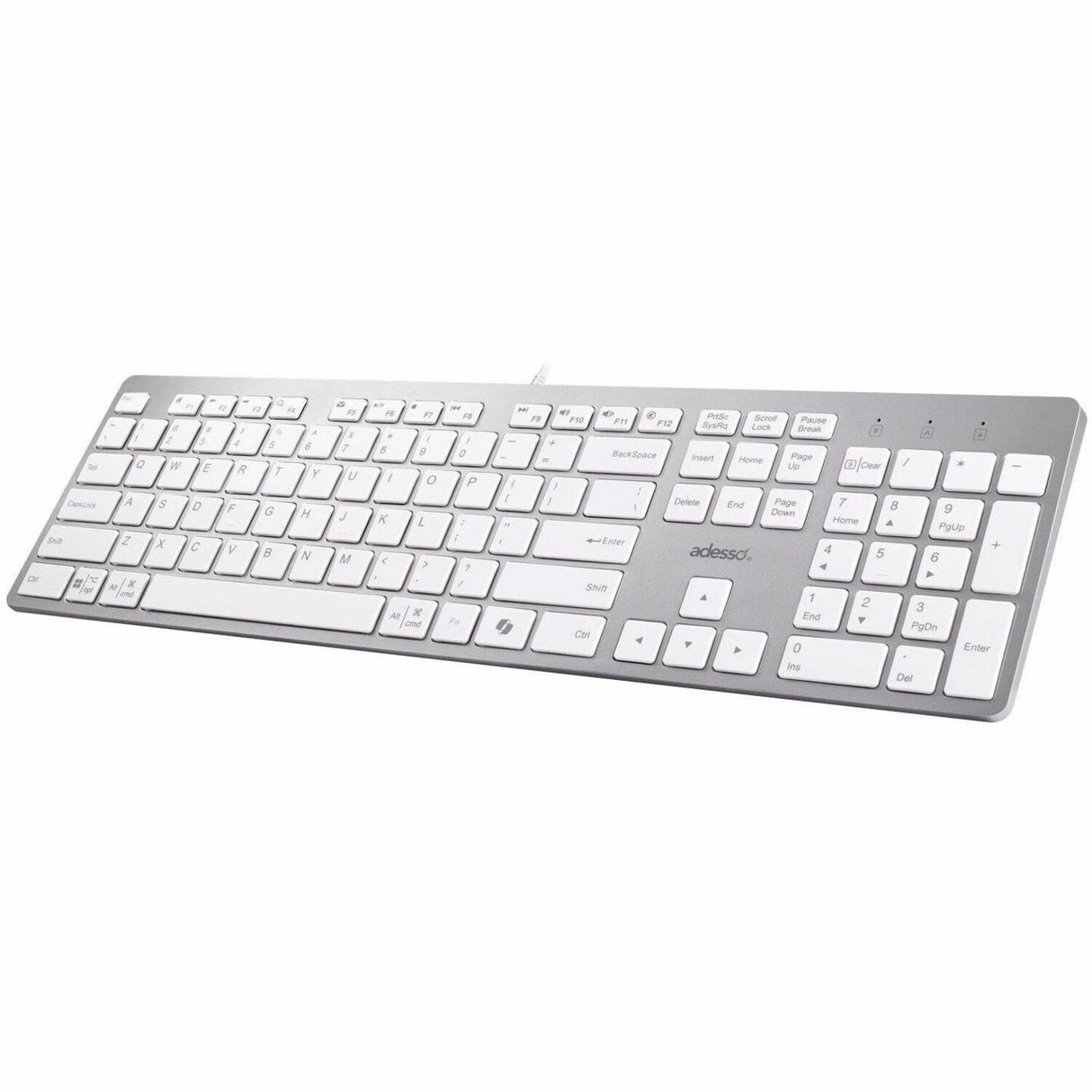 Adesso EasyTouch 730UW USB-C Multi OS Scissor Switch Keyboard With CoPilot AI Hotkey And USB-C, USB-A, 3.5mm Aux Ports — AKB-730UW