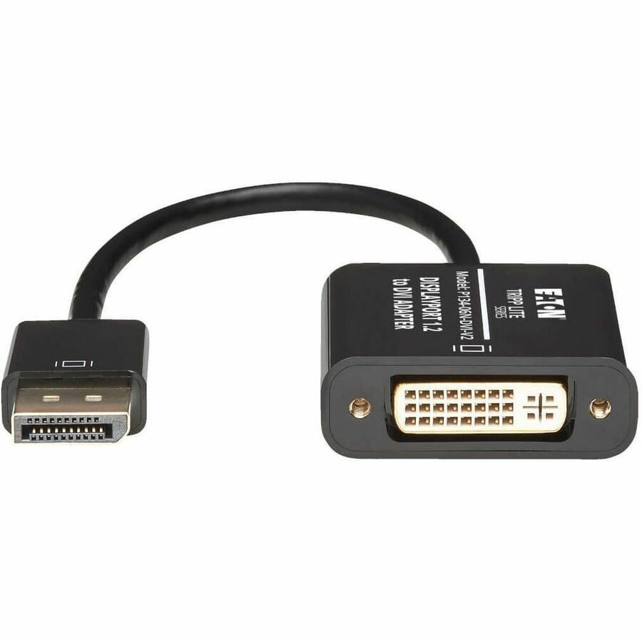 Eaton Tripp Lite Series DisplayPort to DVI Active Adapter Video Converter, DP ver 1.2, (M/F), 6-in. (15.24 cm) — P134-06N-DVI-V2