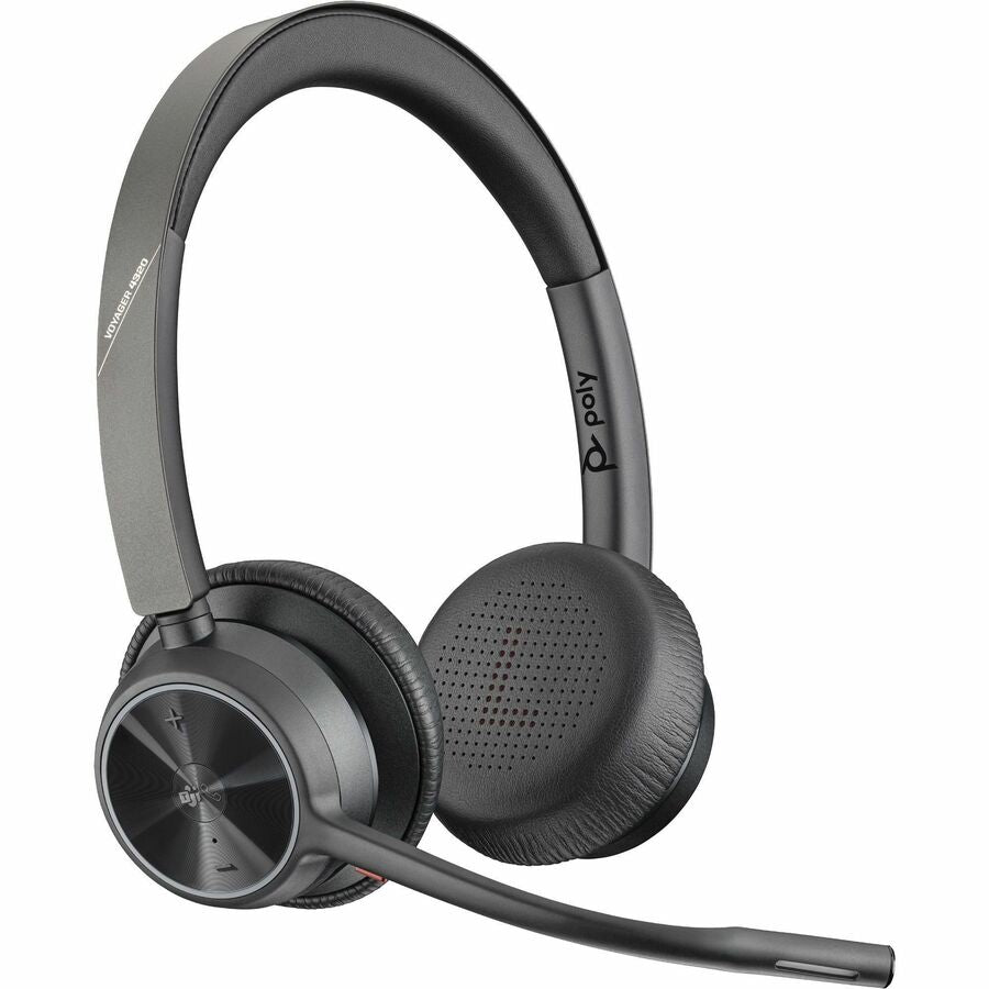 Poly Voyager 4320-M Microsoft Teams Certified Headset + BT700 Dongle + Charging Stand — 77Z32AA