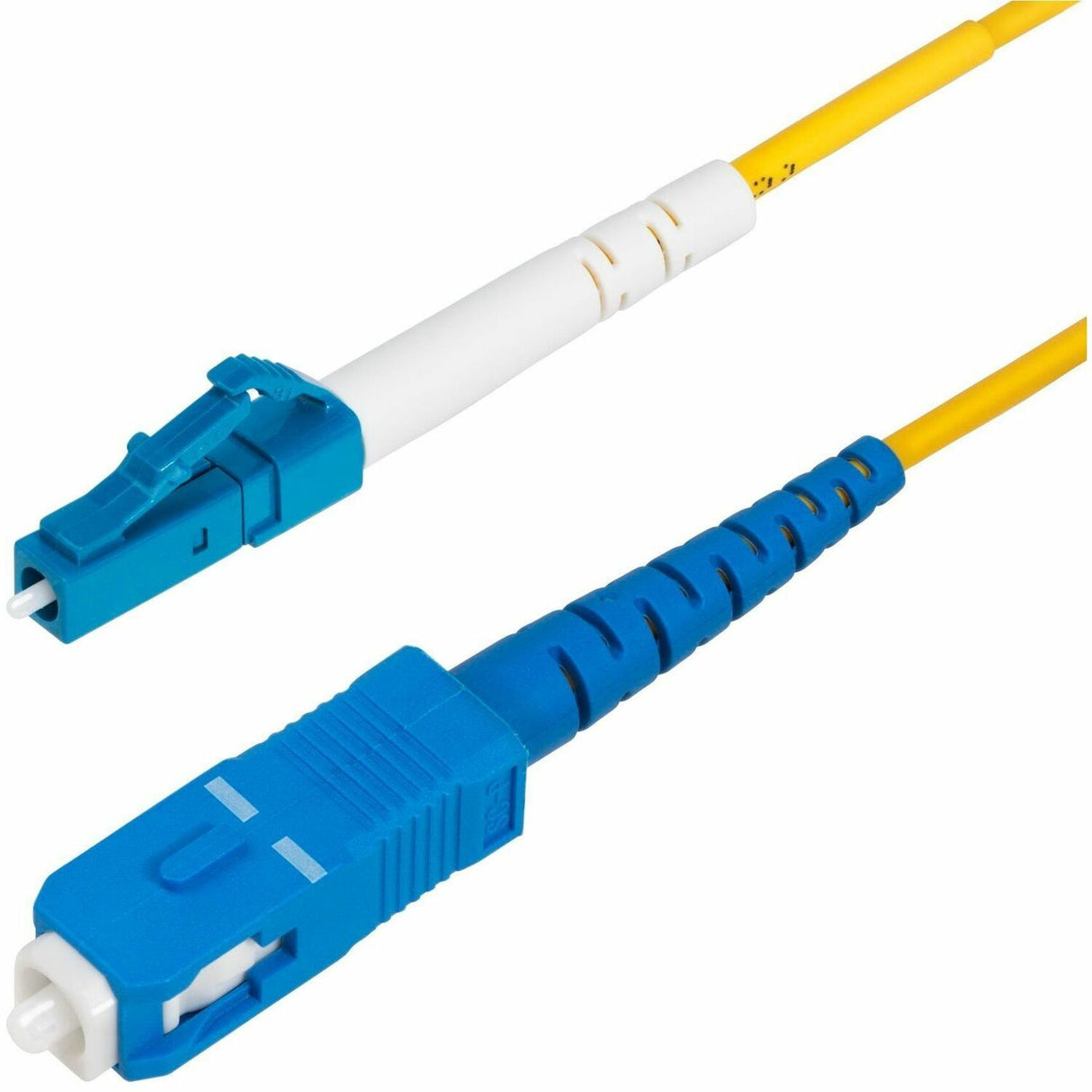 StarTech.com 5m (16.4ft) LC to SC (UPC) OS2 Single Mode Simplex Fiber Optic Cable, 9/125, 40G/100G, Low Insertion Loss, LSZH Jumper Cord — SPSMLCSC-OS2-5M