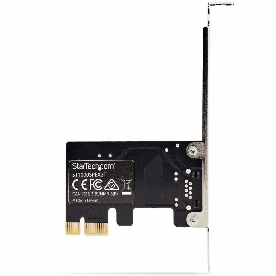 StarTech.com 1-Port Gigabit PCIe Network Adapter Card, 10/100/1000Mbps NIC, Realtek RTL8111H, TAA Compliant — ST1000SPEX2T