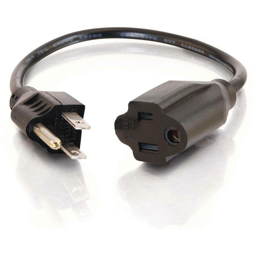 C2G 4ft 16 AWG Outlet Saver Power Extension Cord (NEMA 5-15P to NEMA 5-15R) — 29930