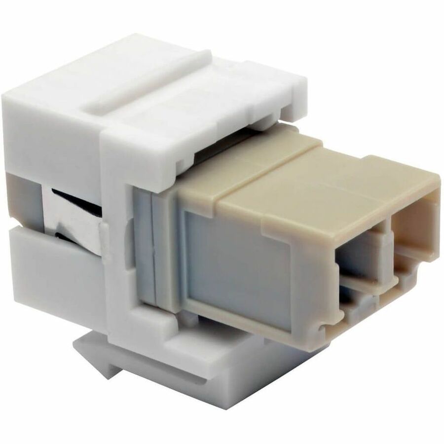 Eaton Tripp Lite Series Duplex Multimode Fiber Coupler, Keystone Jack - LC to LC, White — N455-000-WH-KJ