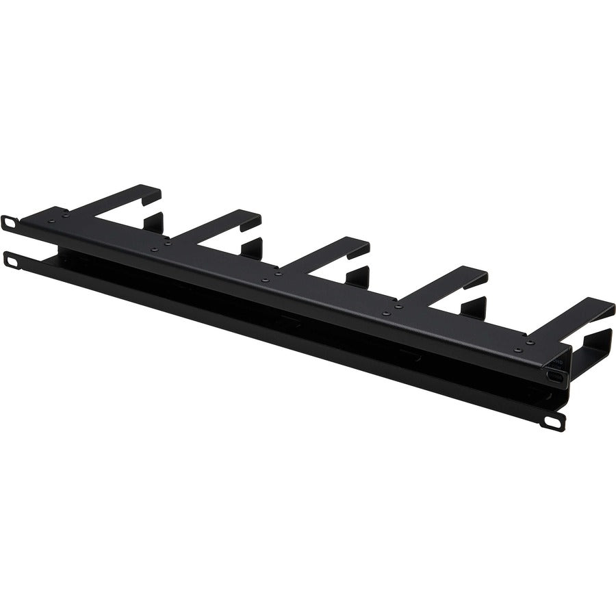 Eaton Tripp Lite Series Horizontal Cable Manager - Metal Rings, Black, 1U — SRCABLERING1UHD