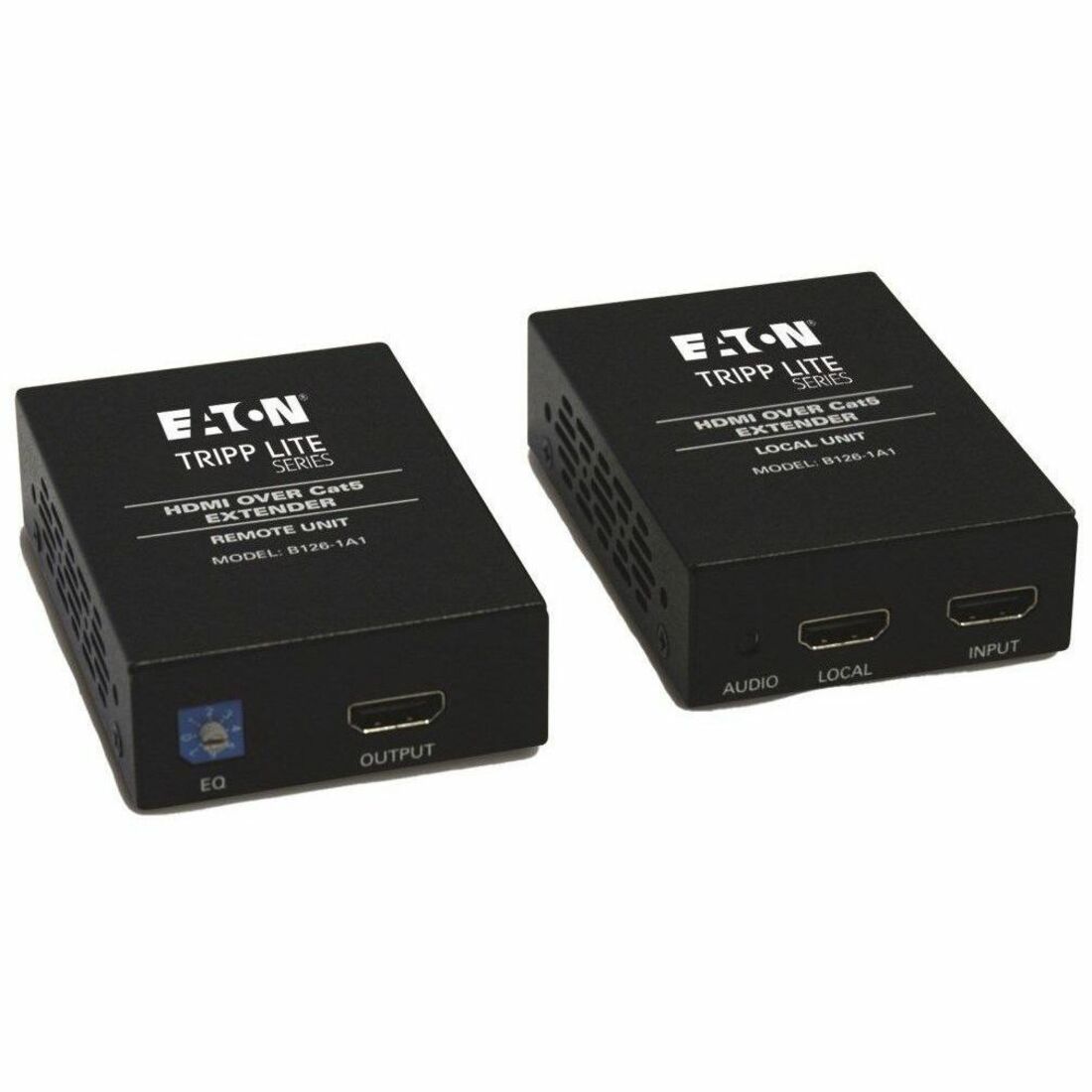 Eaton Tripp Lite Series HDMI over Cat5/6 Extender Kit, Box-Style Transmitter/Receiver for Video/Audio, Up to 150 ft. (45 m), TAA — B126-1A1