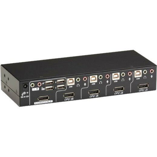 Black Box ServSwitch DT KVM Switch DisplayPort with USB and Audio, 4-Port — KV9704A