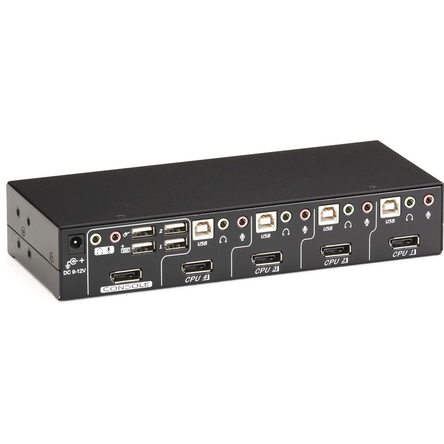 Black Box ServSwitch DT KVM Switch DisplayPort with USB and Audio, 4-Port — KV9704A