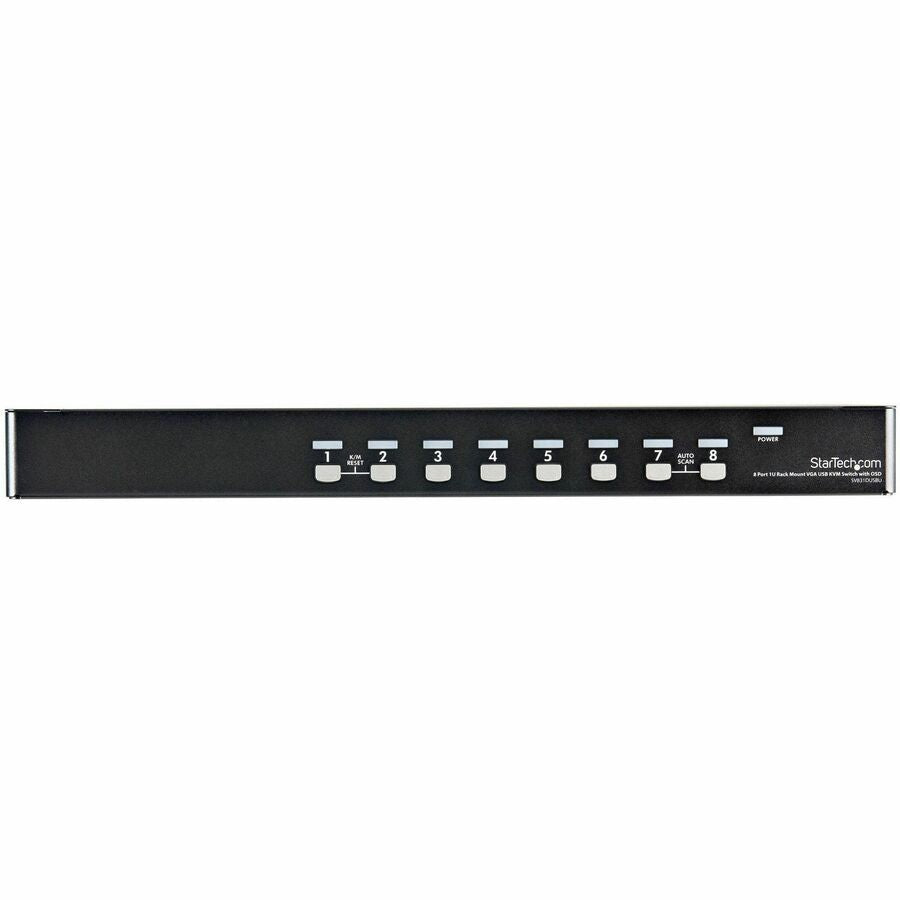 StarTech.com 8 Port 1U Rackmount USB KVM Switch Kit with OSD and Cables — SV831DUSBUK