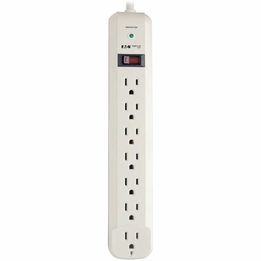 Eaton Tripp Lite Series Protect It! 7-Outlet Surge Protector, 25 ft. Cord, 1080 Joules, Diagnostic LED, Light Gray Housing — TLP725