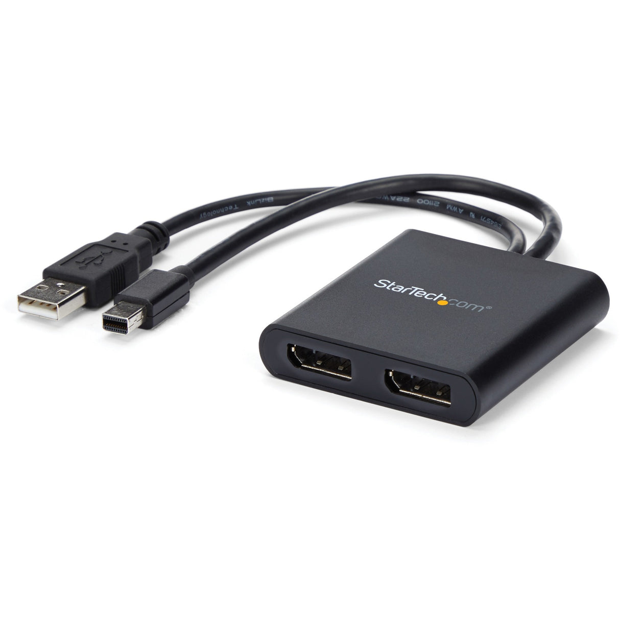 StarTech.com 2-Port Multi Monitor Adapter, Mini DisplayPort to DP MST Hub, Dual 4K 30Hz, Video Splitter for Extended Desktop Mode, Windows — MSTMDP122DP