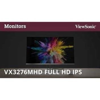 ViewSonic VX3276-MHD 32 Inch 1080p Widescreen IPS Monitor with Ultra-Thin Bezels, Screen Split Capability HDMI and DisplayPort — VX3276-MHD