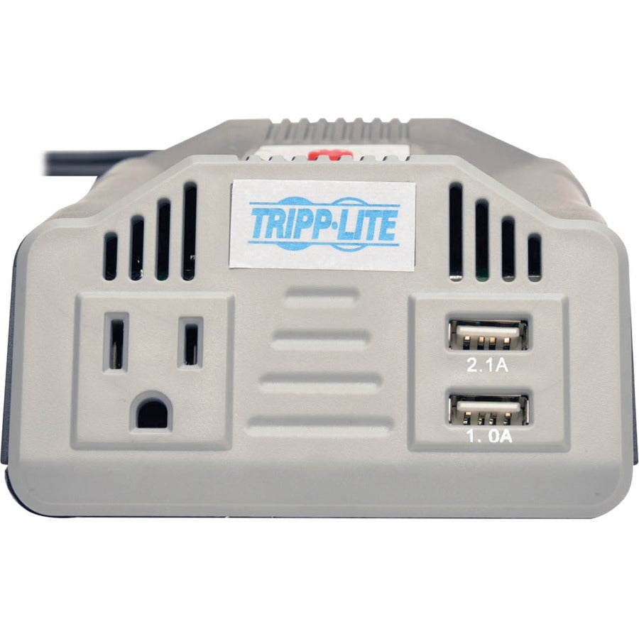 Eaton Tripp Lite Series 200W PowerVerter Ultra-Compact Car Inverter with Outlet and 2 USB Charging Ports — PV200USB