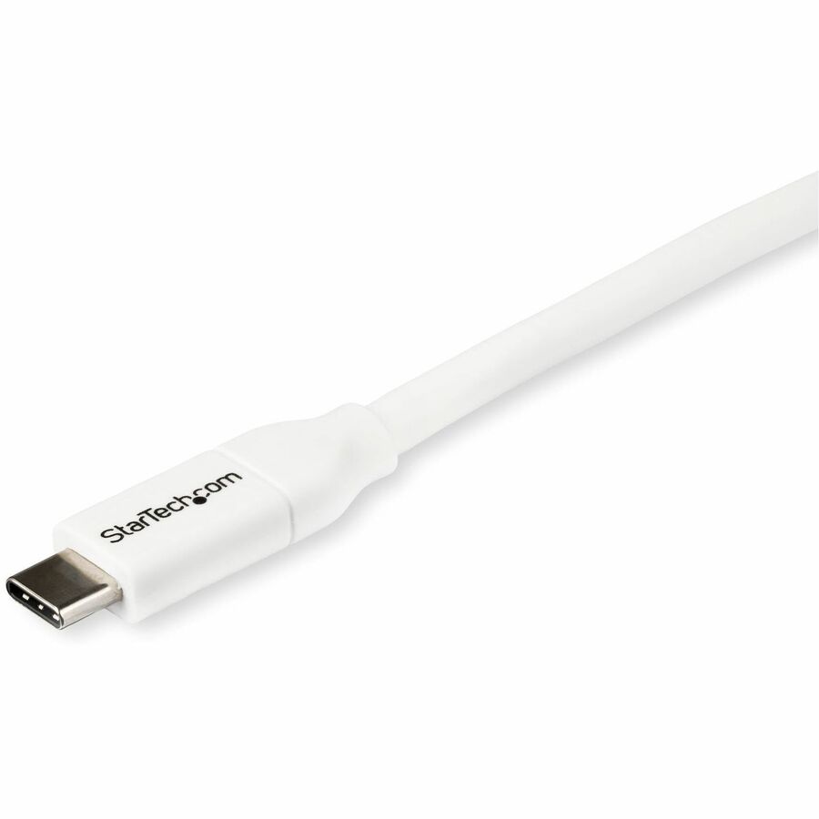 StarTech.com 2m 6 ft USB C to USB C Cable w/ 5A PD - M/M - White - USB 2.0 - USB-IF Certified - USB Type C Cable - USB C Charging Cable - USB C PD Cable — USB2C5C2MW