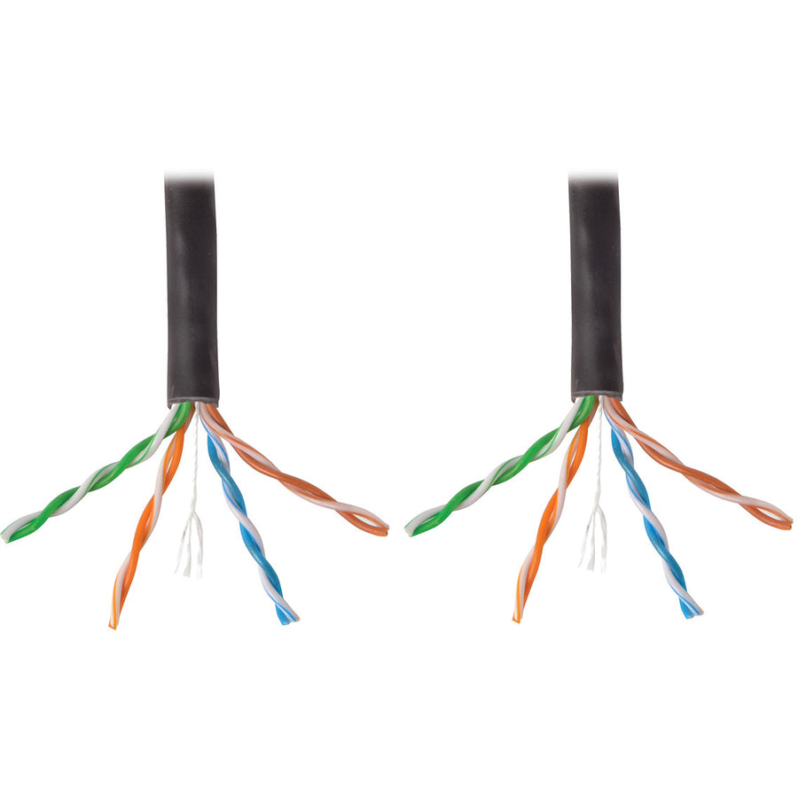 Eaton Tripp Lite Series Cat6 Gigabit Solid Core UTP PVC Bulk Ethernet Cable, Black, 1000 ft. (304.8 m), TAA — N222-01K-BK