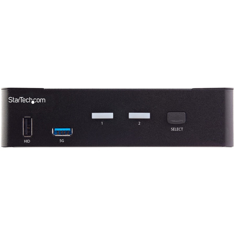 StarTech.com 2 Port HDMI KVM Switch 4K 60Hz UHD HDR, HDMI 2.0 Single Monitor, 2 Port USB 3.0 Hub, 4x USB HID, Audio, Hotkey Switching, TAA — SV231HU34K6