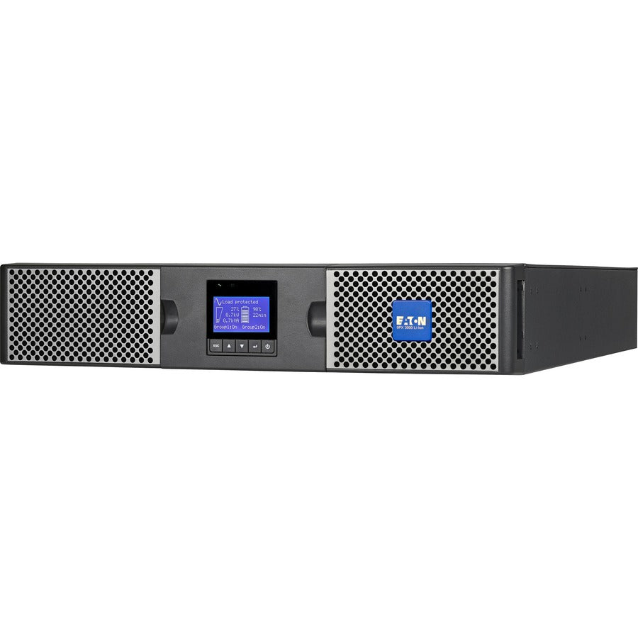 Eaton 9PX 3000VA 2700W 208V Online Double-Conversion UPS - L6-20P, 8 C13, 2 C19 Outlets, Lithium-ion Battery, Cybersecure Network Card Option, 2U Rack/Tower — 9PX3000GRT-L