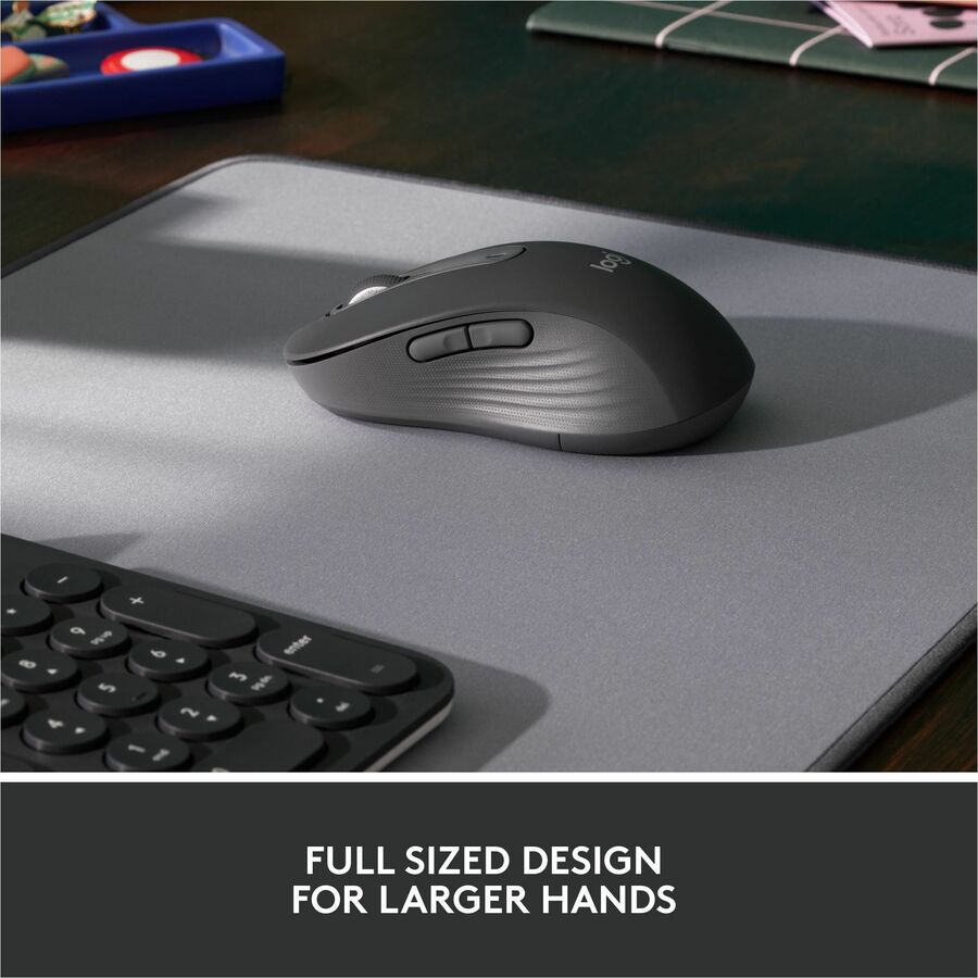 Logitech Signature M650 L for Business Wireless Mouse, For Large Sized Hands, Logi Bolt, Bluetooth, Graphite — 910-006346