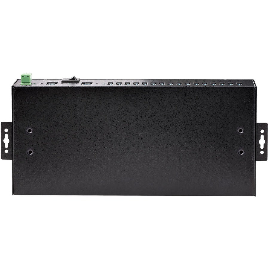StarTech.com 16-Port Industrial USB 3.0 Hub 5Gbps, Mountable, Terminal Block Power Up to 120W Shared, USB Charging, Dual-Host Hub/Switch — 5G16AINDS-USB-A-HUB