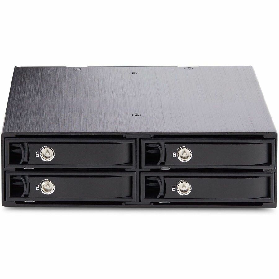 StarTech.com 4-Bay Backplane for U.2 Drives, Fits in a 5.25inch Bay, Mobile Rack for 2.5inch U.2 (SFF-8639) NVMe HDD/SSDs, Removable Trays — 4U2525-SAS-BACKPLANE