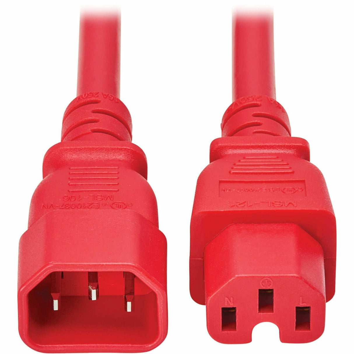 Eaton Tripp Lite Series Power Cord C14 to C15 - Heavy-Duty, 15A, 250V, 14 AWG, 10 ft. (3.1 m), Red — P018-010-ARD