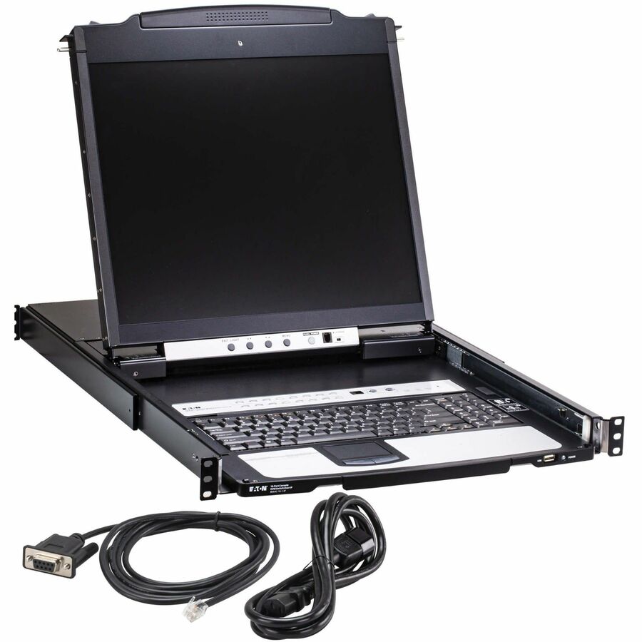 Eaton 16-Port Cat5 KVM over IP Switch - 19 in. LCD, 1 Remote or 1 Local User, 1U Rack-Mount, TAA — B064C-16-1-IP