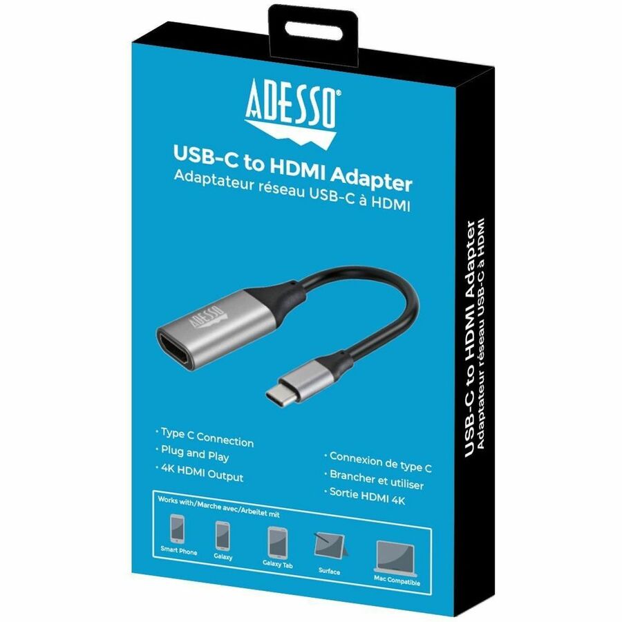 Adesso USB C To HDMI Adapter @4K/60Hz — AUH-5010