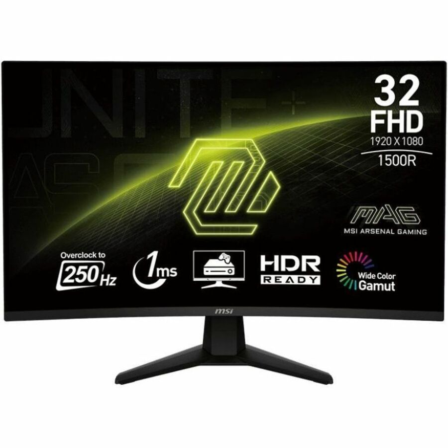 MSI MAG 32C6X 32" Class Full HD Curved Screen Gaming LED Monitor - 16:9 - Black — MAG32C6X