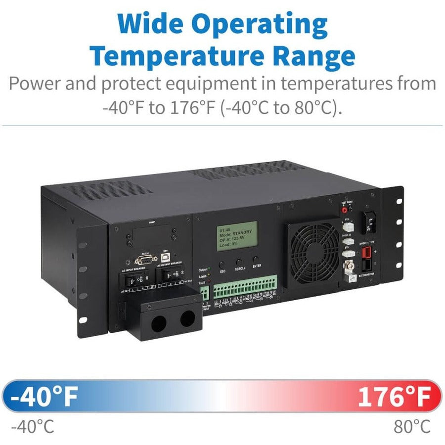 Eaton Tripp Lite Series 120VAC 24VDC 2000VA 1600W Extreme Temperature Network UPS for Industrial and Traffic Networks, 3U, Hardwire, TAA — SMART1524ET