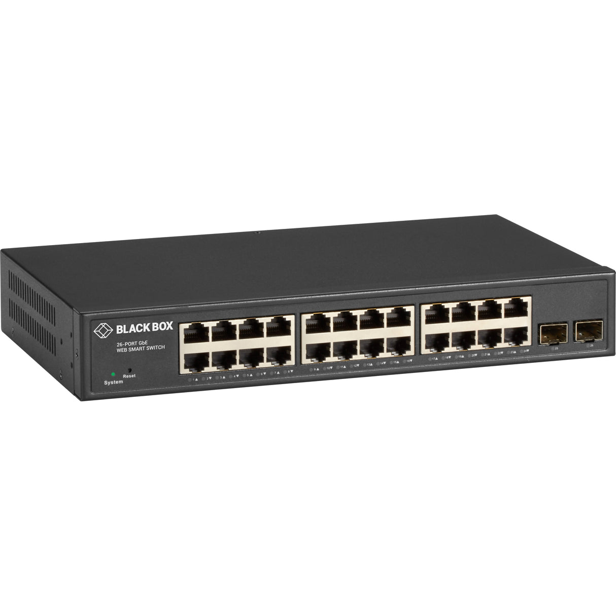 Black Box Gigabit Ethernet Managed Switch - (24) RJ-45, (2) SFP — LGB2126A