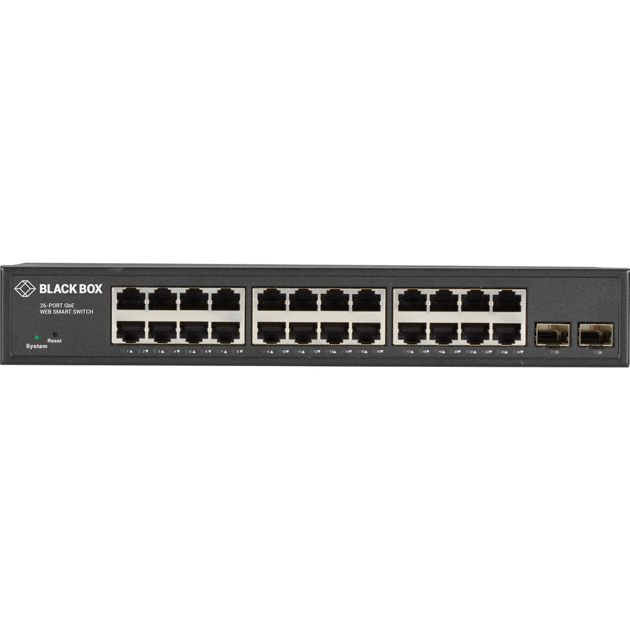 Black Box Gigabit Ethernet Managed Switch - (24) RJ-45, (2) SFP — LGB2126A