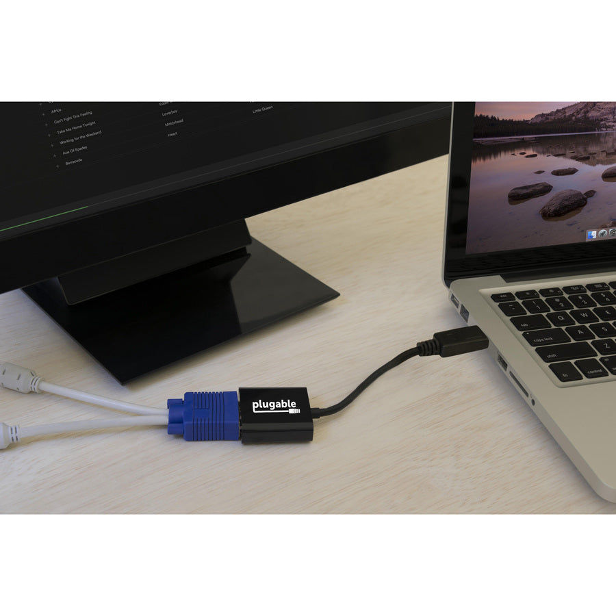 Plugable DisplayPort to VGA Adapter - Active DP/DP to VGA Converter — DPM-VGAF