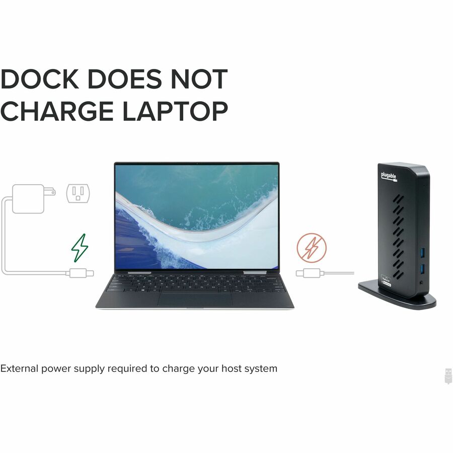 Plugable USB 3.0 and USB-C Dual 4K Display Docking Station with DisplayPort and HDMI for Windows and Mac — UD-6950Z