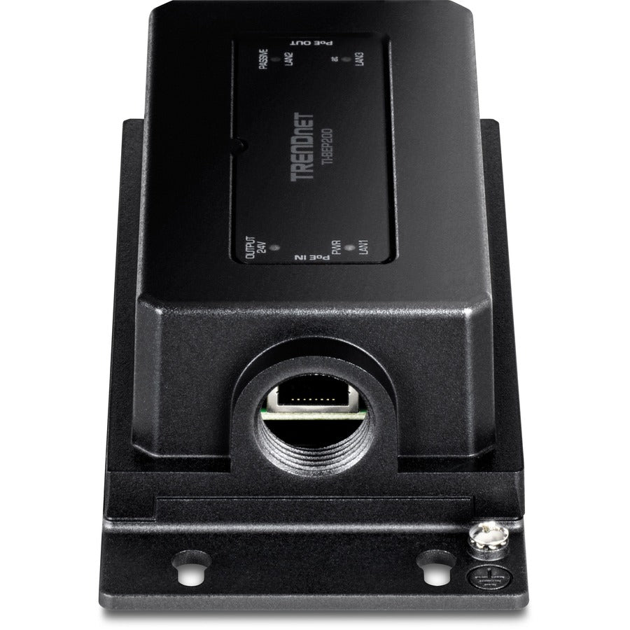 TRENDnet 2-Port Industrial Outdoor Gigabit PoE Extender, Hardened IP67 Extreme Temperature Rated Housing, Extends 100m for Total Distance up to 200m (656 ft.) for up to 2 Devices, Black, TI-BEP200