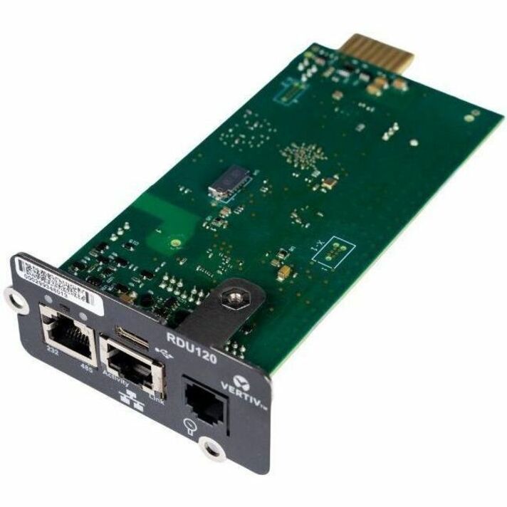 Vertiv Liebert IntelliSlot RDU120 - Network Card, Remote Monitoring Adapter, RS-485, USB Port, UL2900-1 cybersecurity certified, 1Gb Ethernet (RDU120) — RDU120