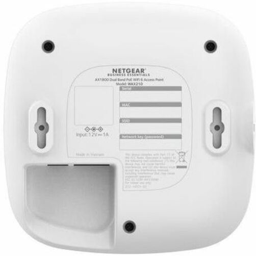 Netgear WAX210 Dual Band Wi-Fi 6 IEEE 802.11 a/b/g/n/ac/ax/e 1.80 Gbit/s Wireless Access Point - Indoor — WAX210PA-100NAS