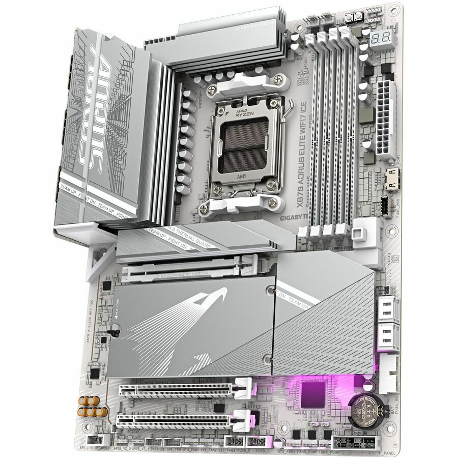 Aorus Ultra Durable X870 AORUS ELITE WIFI7 ICE Gaming Desktop Motherboard - AMD X870 Chipset - Socket AM5 - ATX — X870 A ELITE WF7 ICE