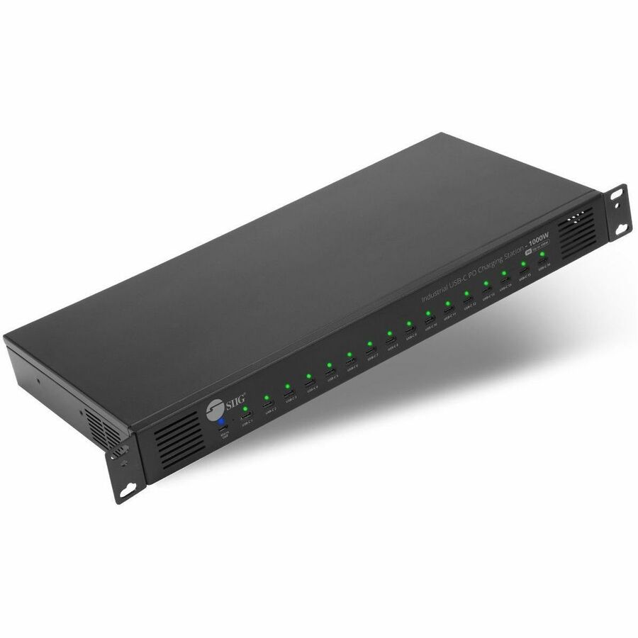 SIIG 16-Port Industrial USB-C PD Charging Station - 1000W - up to 10 USB-C 100W - up to 16 USB-C 60W — ID-US0C11-S1