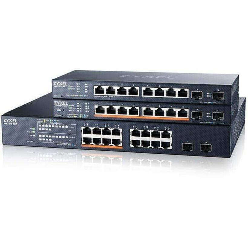 ZYXEL XMG1915-10E 8-Port 2.5G Multi-Gigabit Smart Nebula Cloud Managed Switch (Compact Design) with 2 10G SFP+ Uplinks | Fanless — XMG1915-10E